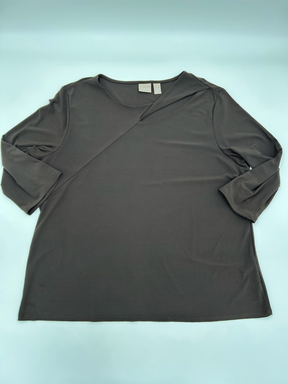Chico's Brown Asymmetrical Cutout Detail 18